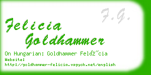 felicia goldhammer business card